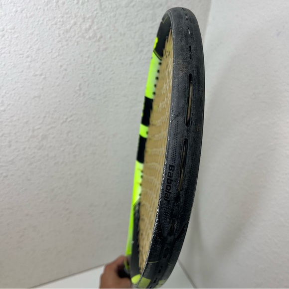 Babolat Aero Junior 26 Tennis Racquet Grey and Yellow - Picture 6 of 11